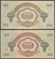 1944. "V.H."-tétel 1P (3x), 1P kis hátoldali méret (2x), 2P (1x), 20P (5x), 100P (4x) T:I-...