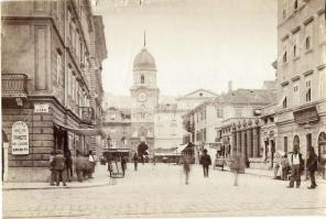 Fiume, Via del Lido / Utcarészlet, gyógyszertár / street, pharmacy, photo (non PC) (b)