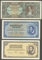 1930-1946. Pengő tétel 18klf benne jobbakkal T:I-,II+ Csak egyszer hajtott! (többsége)