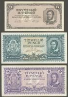 1930-1946. Pengő tétel 18klf benne jobbakkal T:I-,II+ Csak egyszer hajtott! (többsége)