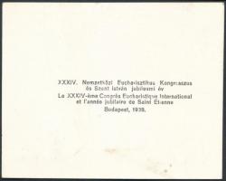 1938 Bp., Horthy Miklósné az Eucharisztikus Kongresszuson, hátoldalon feliratozva, 9x7 cm