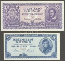 1946. 10.000.000B.-pengő + 100.000.000B.-pengő T:I