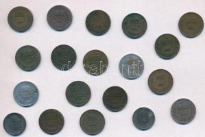 1926-1944. 2f Br/Fe/Zn (19x) közte 18db klf és 1931. 2f Br T:2,2- patina