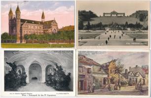 8 db főkeg RÉGI osztrák városképes lap, veyes minőség / 8 mostly old Austrian town-view postcards with mixed quality