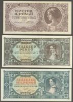 1945-46. Infla tétel 11db (7klf) T:I,I-