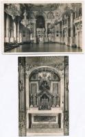 Budapest I. Királyi várpalota, belső - 2 db régi képeslap / 2 old postcards