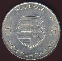 1947. 5Ft Ag (3x) "Kossuth" T:2