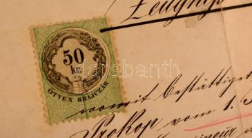 1875 Bauunternehmung der Donau-Regulirung, Duna szabályozási építtető cég ügyirata, német nyelven, 5...