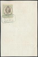 1870 Szabólegény számára kiállított igazolási jegy / ID