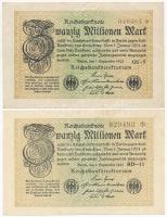 Németország / Weimari Köztársaság 1923. 20.000.000M (5x) T:II,III
Germany / Weimar Republic 1923. 2...