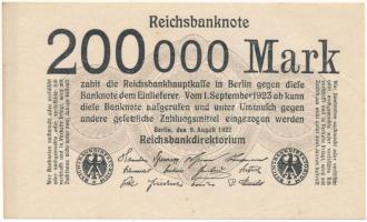 Németország / Weimari Köztársaság 1923. 200.000M T:I- Germany / Weimar Republic 1923. 200.000 Mark C:AU