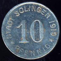 Német Birodalom/Weimari Köztársaság/városi szükségpénz/Solingen 1919. 10Pf T:2