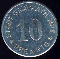 Német Birodalom/Weimari Köztársaság/városi szükségpénz/Gräfrath 1919. 10Pf T:2