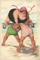 Beach life, humour, L & P 1610. s: Arthur Thiele (EK)