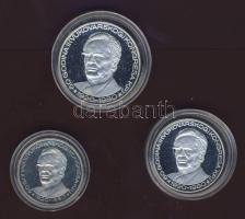 Jugoszlávia 1980. 500D Ag + 1000D Ag + 1500D Ag "Vukovári-Kongresszus-Tito" sor T:PP Eredeti díszdobozban, tanúsítvánnyal!