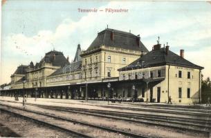 Temesvár, Timisoara; vasútállomás / railway station