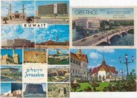 47 db MODERN külföldi városképes lap, egzotikus országokból / 47 modern worldwide town-view postcards, exotic Asian and American postcards