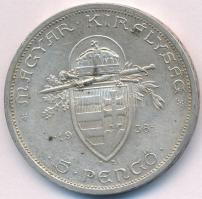 1938. 5P Ag "Szent István" T:2 kis ph., kis patina