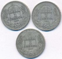 1893KB 1K Ag (2x) + 1895KB 1K Ag "Ferenc József" T:2-,3