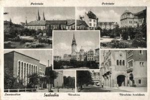 Szabadka, Subotica; Parkrészlet, Leventeotthon, Városháza / park, building of the Hungarian youth paramilitary organization Levente, town hall (EK)