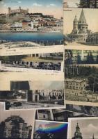 34db régi magyar városképes lap