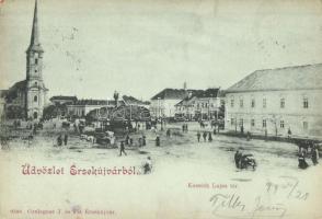 1899 Érsekújvár, Nové Zamky; Kossuth Lajos tér / square