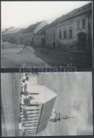 cca 1930 Szeged, 4 db városkép, Kerny István (1879-1963) hagyatékában őrzött 4 db vintage negatív ké...