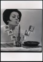 cca 1965 Cigaretta reklámterv, korabeli negatív mai nagyítása, 18x18 cm