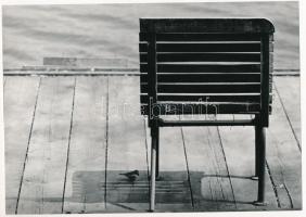 cca 1967 Kalocsai Rudolf: Horgász állás, aláírt vintage fotóművészeti alkotás, 17x24 cm