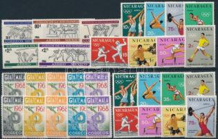 1966-1968 5 Olympics from 3 countries, 1966-1968 5 db Olimpia sor 3 klf országból