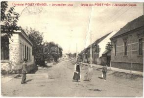 Pöstyén, Piestany; Jeruzsálem utca, Gipsz H. kiadása / street (fa)