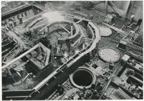 cca 1980 Paks, az atomerőmű építse, vintage fotó, 16,5x23,5 cm