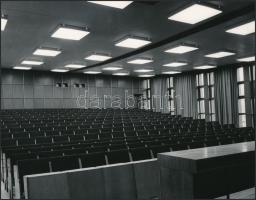 cca 1973 Székesfehérvár, az MSZMP Fejér megyei oktatási központja kívül-belül, 2 db vintage fotó a F...