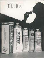 cca 1963 Dr. Csörgeő Tibor (1896-1968): Borotvahab reklámterv, jelzés nélküli vintage fotóművészeti alkotás a szerző hagyatékából, 24x18 cm