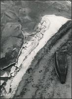cca 1973 Zsigri Oszkár (1933-?): Téli Duna, feliratozott vintage fotóművészeti alkotás a szerző hagyatékából, 24x18 cm
