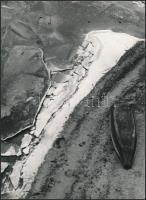 cca 1973 Zsigri Oszkár (1933-?): Téli Duna, feliratozott vintage fotóművészeti alkotás a szerző hagyatékából, 24x18 cm