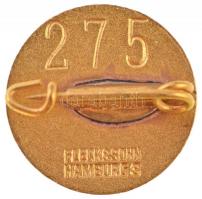 Német Birodalom ~1901. "Hamburger Tennis-Gilde 1901" zománcozott, aranyozott fém jelvény, ...