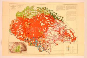 1919 Magyarország néprajzi térképe az 1910. évi népszámlálás alapján, gróf Teleki Pál., Nagyméretű térkép. Magyarázatokkal és Mo. Hegy és vízrajzi térképével. / Ethnographic map of Hungary 100x63 cm