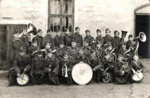 1942 Komárom, Komárno; Leventezenekar / Hungarian youth paramilitary organization Levente, music band, photo