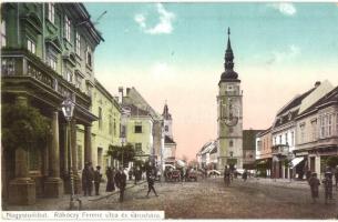 Nagyszombat, Trnava; Rákóczi Ferenc utca, Városháza / street, town hall