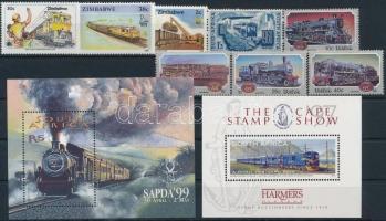 1960-1999 Railway 1 set + 2 blocks + 4 stamps, 1960-1999 Vasút motívum 1 db sor + 2 db blokk + 4 db önálló érték