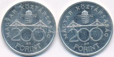 1992. 200Ft Ag "MNB" (2x) T:2