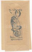 Becz Jenő (1898-1939): Ex libris Angyal László. Klisé, hártyapapír, jelzett a klisén, 12×5 cm