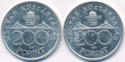 1992. 200Ft Ag "MNB" (2x) T:2