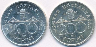 1992. 200Ft Ag "MNB" (2x) T:2