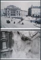 cca 1965 Budapest, Blaha Lujza tér, a Nemzeti Színház bontása, 6 db negatívról készült mai nagyítások, 13x18 cm