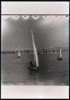 cca 1975 Velencei-tó, ifjúsági versenyek résztvevői, 3 db korabeli vintage negatívról készült mai na...