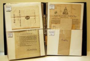 Közel 100 német és latin nyelvű irat az 1700-as évektől a századfordulóig nagyméretű plakátalbumban ...