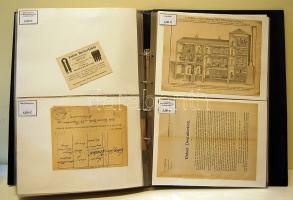 Közel 100 német és latin nyelvű irat az 1700-as évektől a századfordulóig nagyméretű plakátalbumban ...