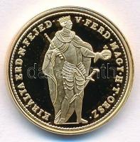 DN " Magyarok Kincstára - Aranydukát 1848" aranyozott Cu-Zn emlékérem tanúsítvánnyal (20mm...